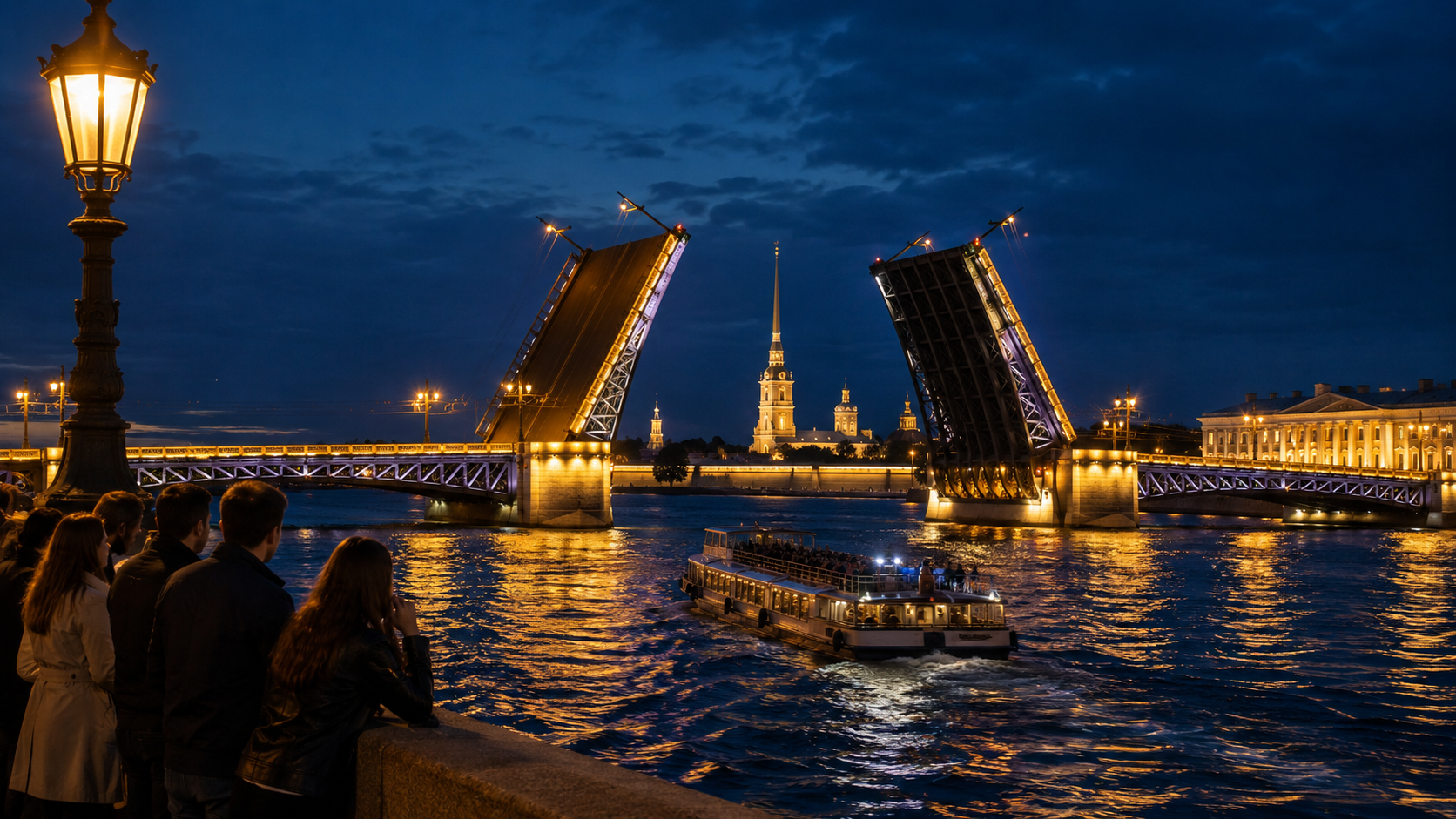 Разводные мосты Санкт Петербурга откуда лучше смотреть и какую экскурсию выбрать