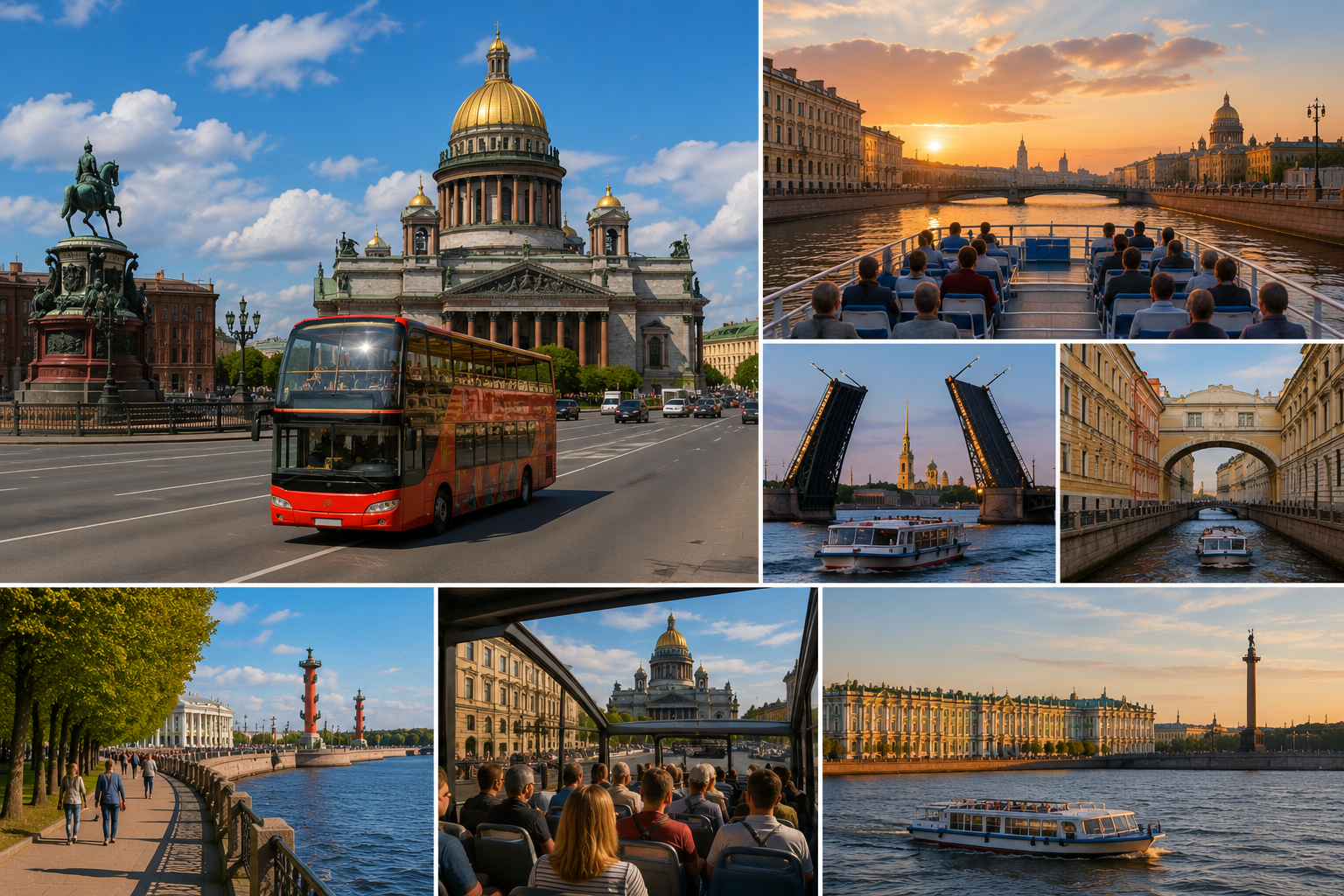 Санкт Петербург с воды и с суши как совместить автобусную и водную экскурсию